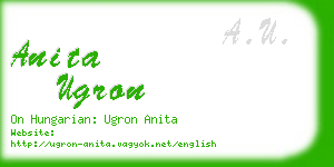 anita ugron business card